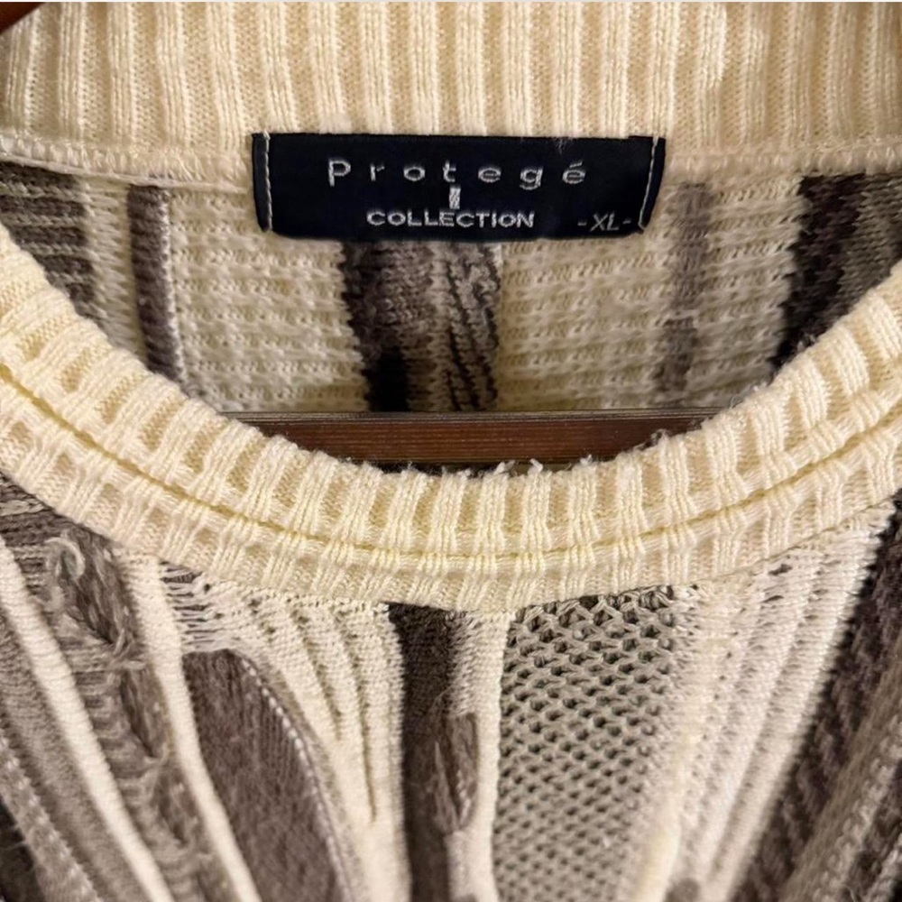 Vintage 3D Knit COOGI-Style Protege Collection Crewneck Sweater Size Men’s XL - Picture 2 of 5